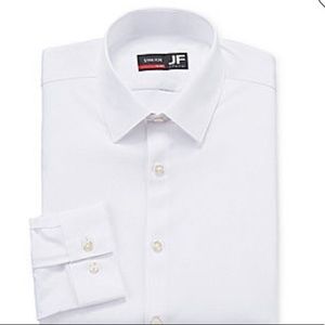JF J.Ferrar Mens 4-Way Stretch Performance Long Sleeve Dress Shirt